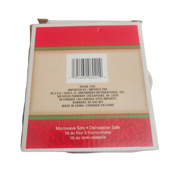 Vintage New Christmas Holiday Mug Cup Greenbrier International Santa Snowman - Picture 4 of 8